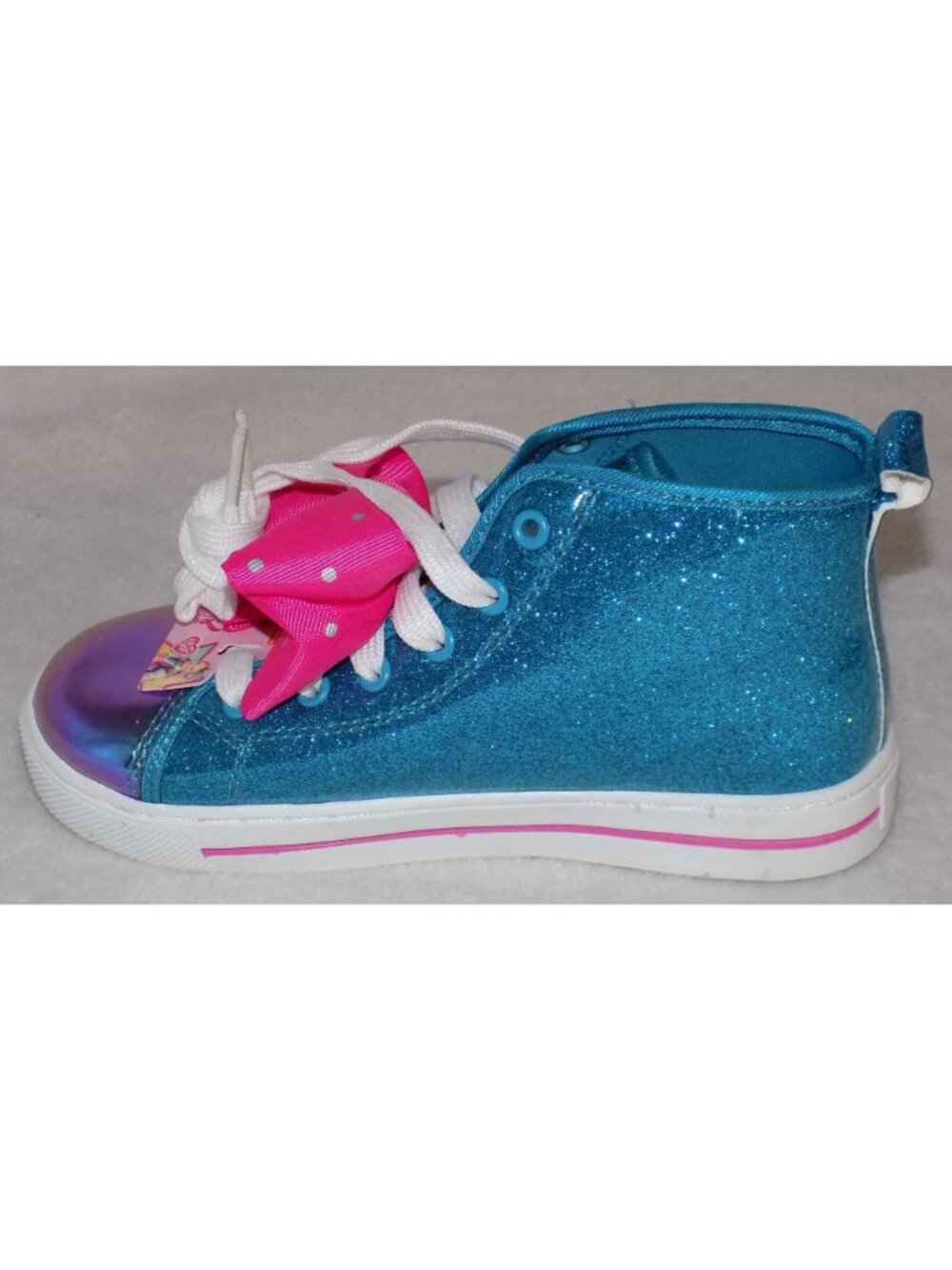 Nickelodeon Jojo Siwa Teal & Pink High-Top Sneaker (Toddler Girls) 10 - Picture 4 of 6